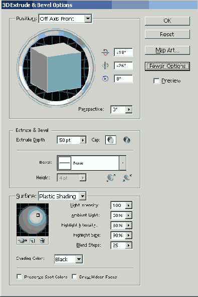   3D Extude & Bevel_Options