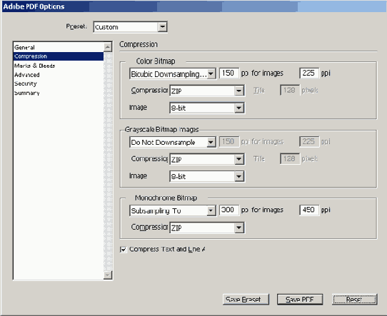  Adobe PDF Options