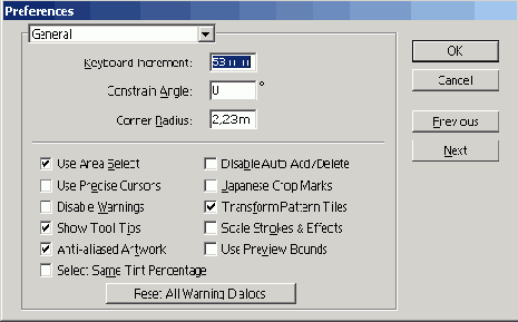  Preferences/General